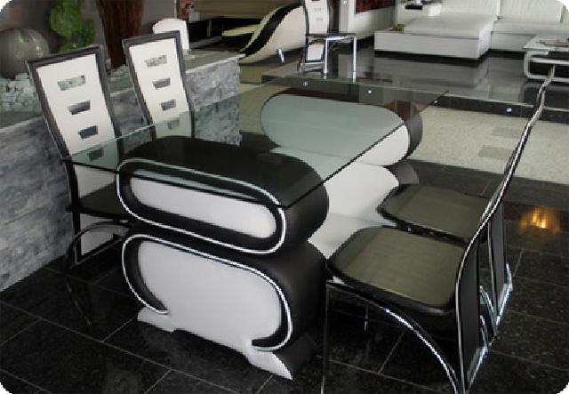 Ledertisch Esstisch + 4 Stühle Tische Stühle Stuhl | eBay