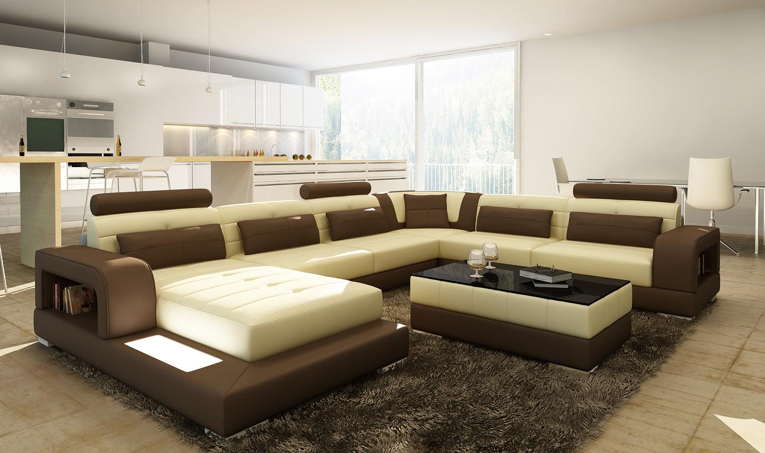 Designer Wohnlandschaft Couch Ecksofa H2209 Xxl