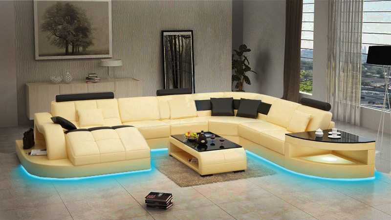 Leather Corner Sofa Set Sofas Couch Pads Interior Design Luxury Corner ...