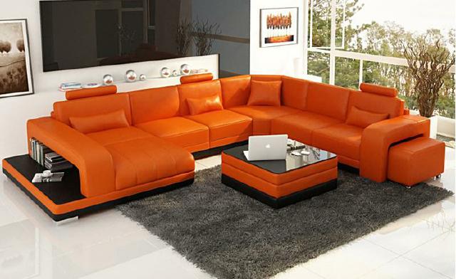 couches USB Corner Couch Modern u shape Selectable big xxl New Leather Sofa
