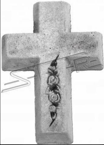 Grabengel Kreuz Grab Deko Grabschmuck Stein Dekoration Statue Skulpturen 111031