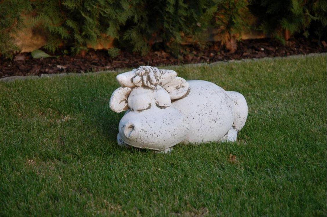 Garten Dekoration Nilpferd Terrasse Stein Figuren Figur Deko Statue Skulptur 470