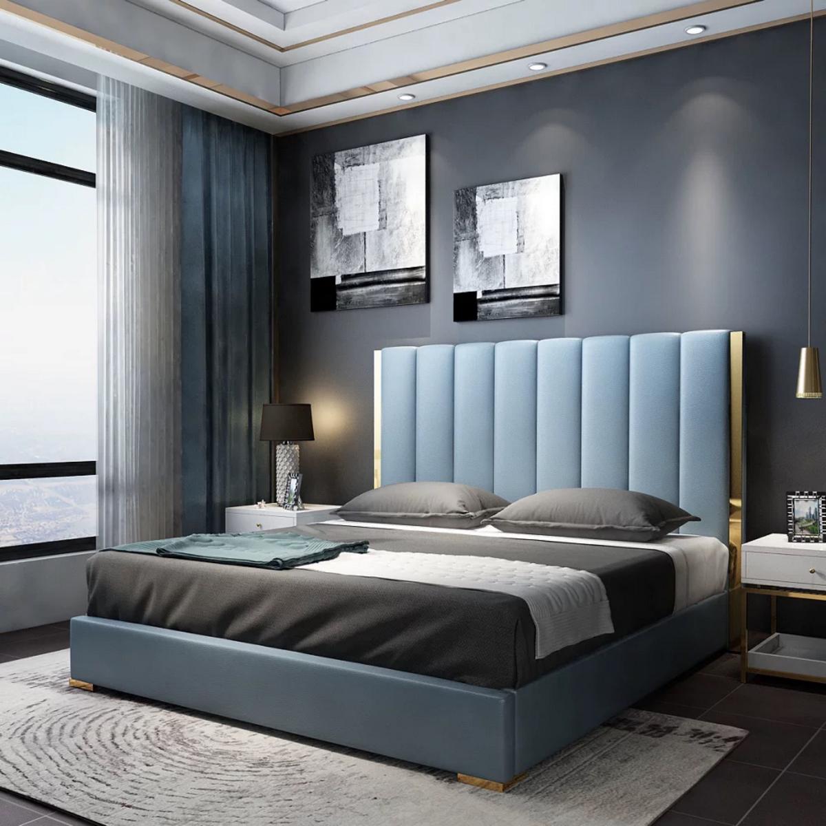Letto Imbottitura Design Lusso Doppio Beige180x200cm ...